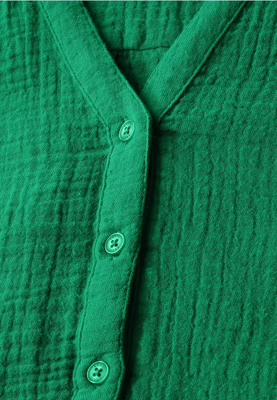 Musselin Bluse garden green