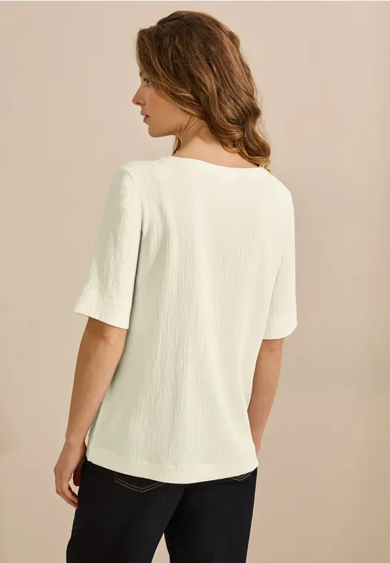 Strukturbluse vanilla white