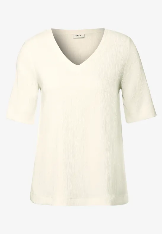 Strukturbluse vanilla white