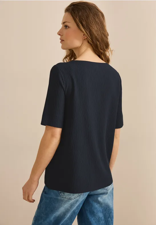 Strukturbluse universal blue