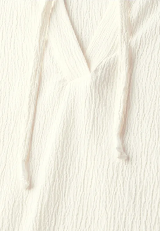Strukturbluse vanilla white