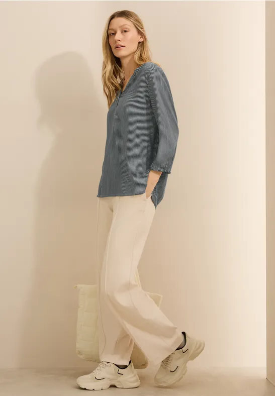 Blouse à rayures slate khaki