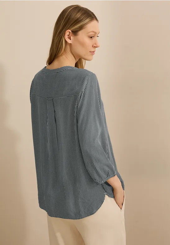 Blouse à rayures slate khaki