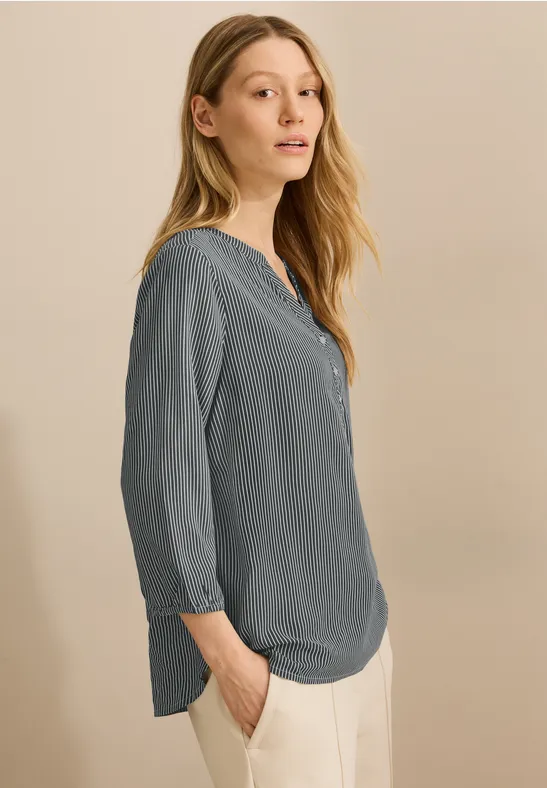 Blouse à rayures slate khaki