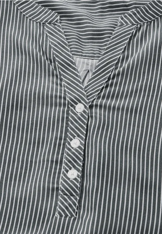 Blouse à rayures slate khaki