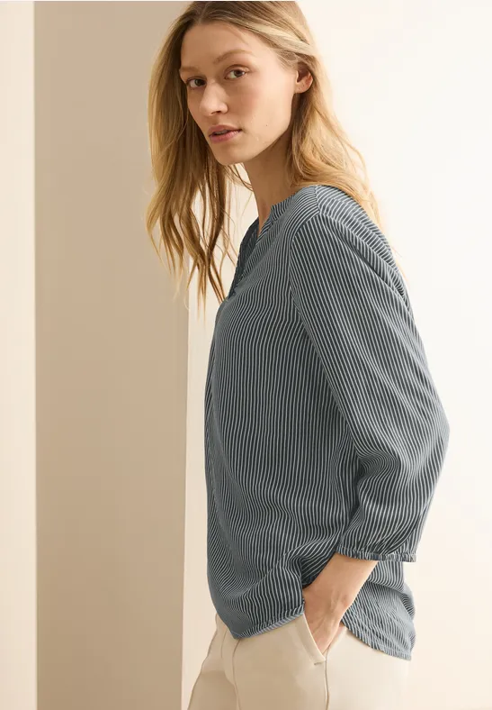 Blouse à rayures slate khaki