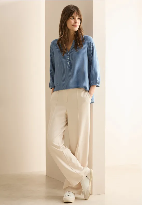 Gestreifte Bluse mid blouse blue