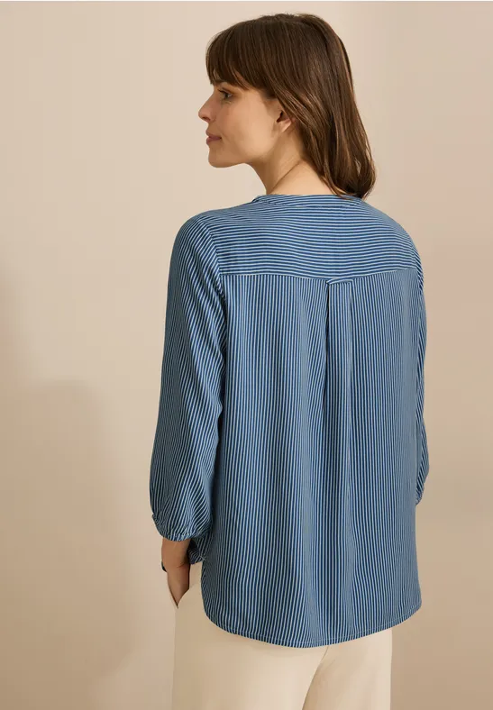 Gestreifte Bluse mid blouse blue