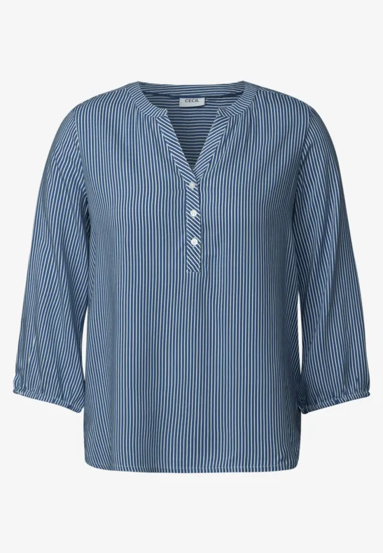 Gestreifte Bluse mid blouse blue