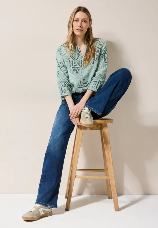 Blouse imprimée matcha green