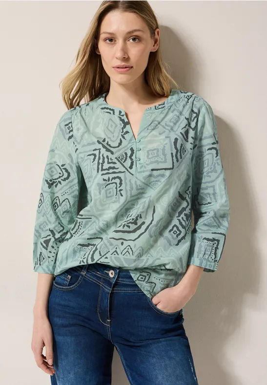 Blouse imprimée matcha green