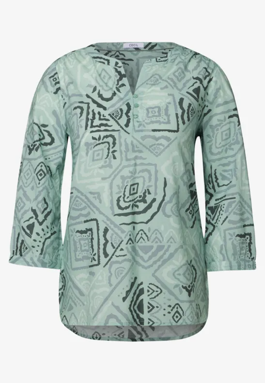 Blouse imprimée matcha green