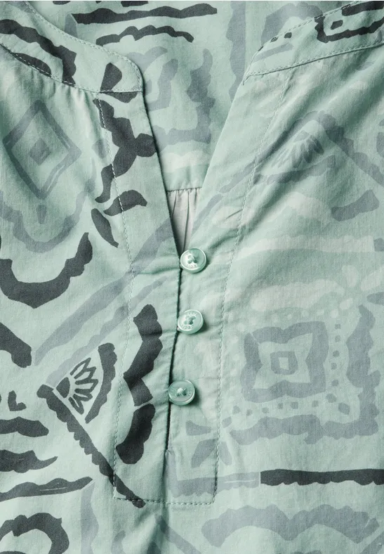 Blouse imprimée matcha green