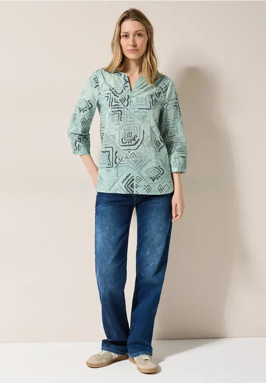 Blouse imprimée matcha green