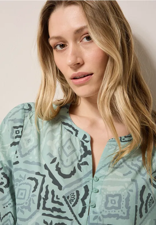 Blouse imprimée matcha green