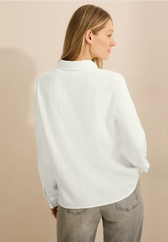 Strukturbluse vanilla white