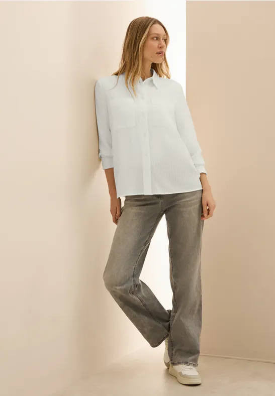 Strukturbluse vanilla white