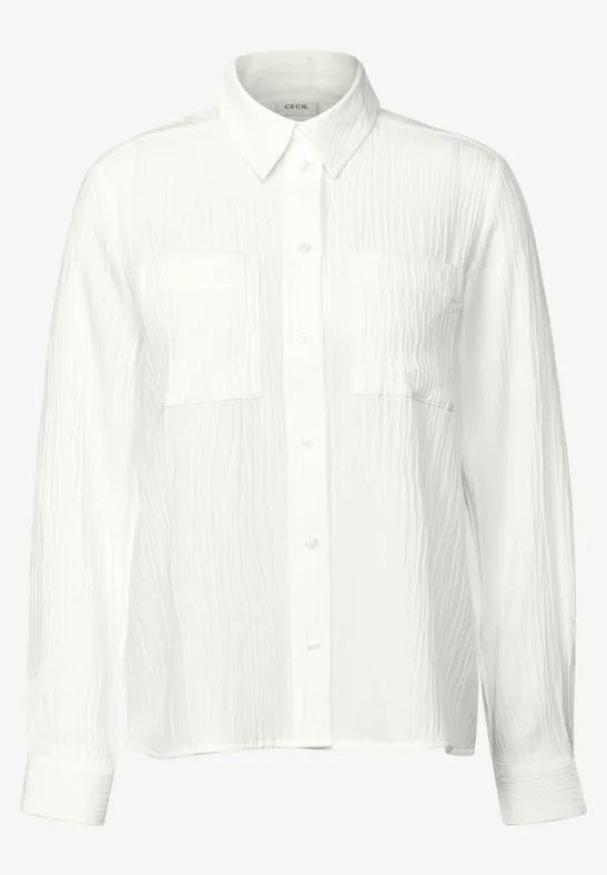 Strukturbluse vanilla white