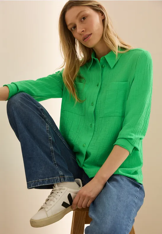 Chemisier structuré iced neon green