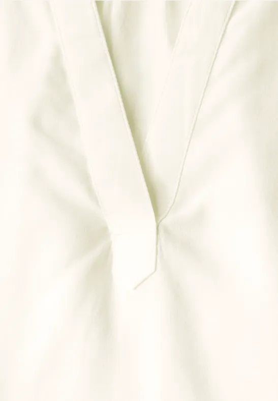 Blusenshirt in Unifarbe vanilla white