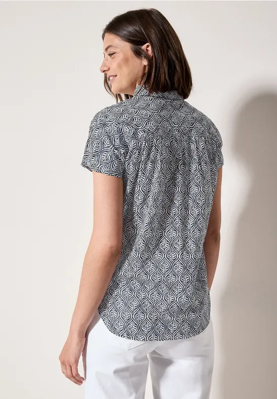 Gemusterte Bluse universal blue