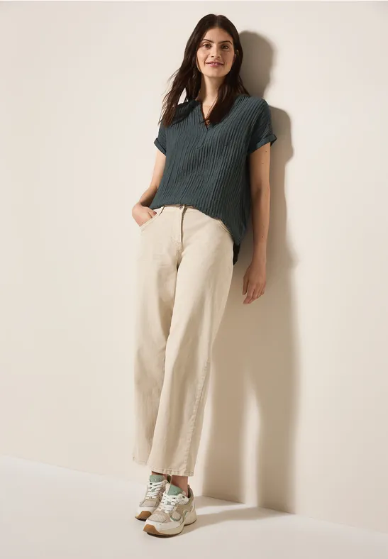 Strukturbluse slate khaki