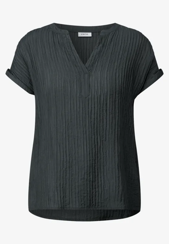 Strukturbluse slate khaki