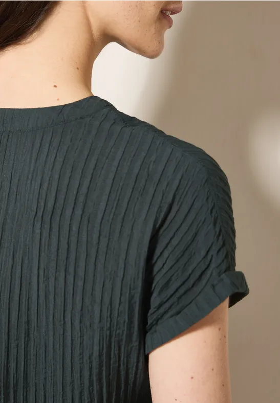 Strukturbluse slate khaki