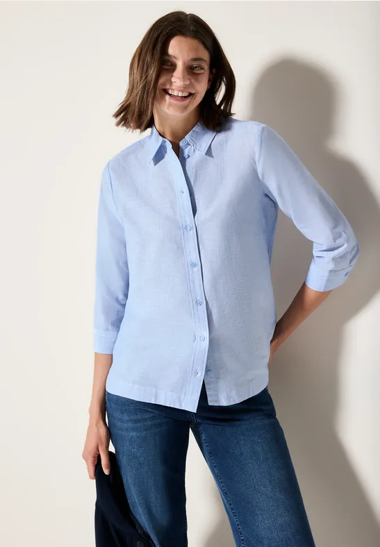 Blouse en chambray blouse blue