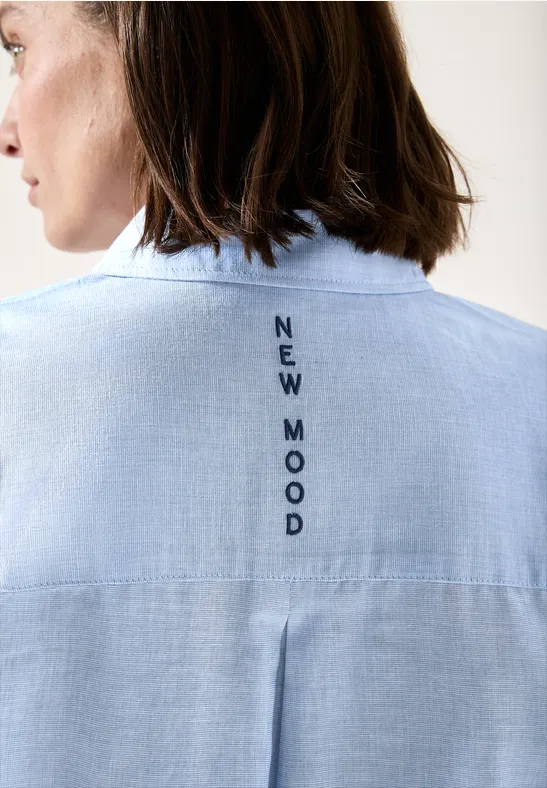 Blouse en chambray blouse blue