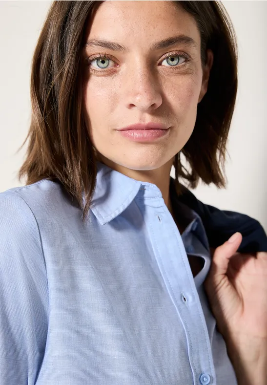 Blouse en chambray blouse blue
