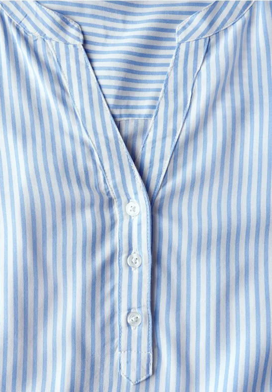 Gestreifte Kurzarmbluse blouse blue