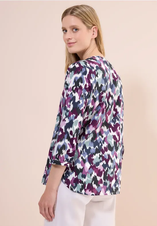 Blouse en coton imprimée vanilla white