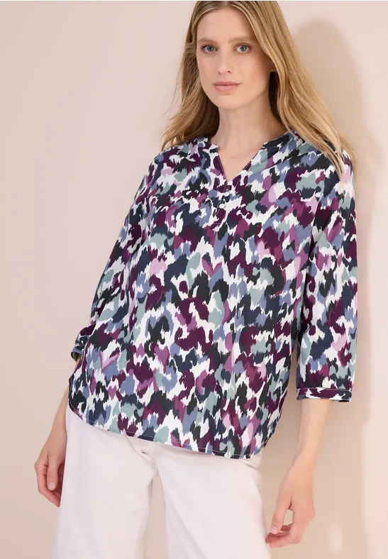 Blouse en coton imprimée vanilla white