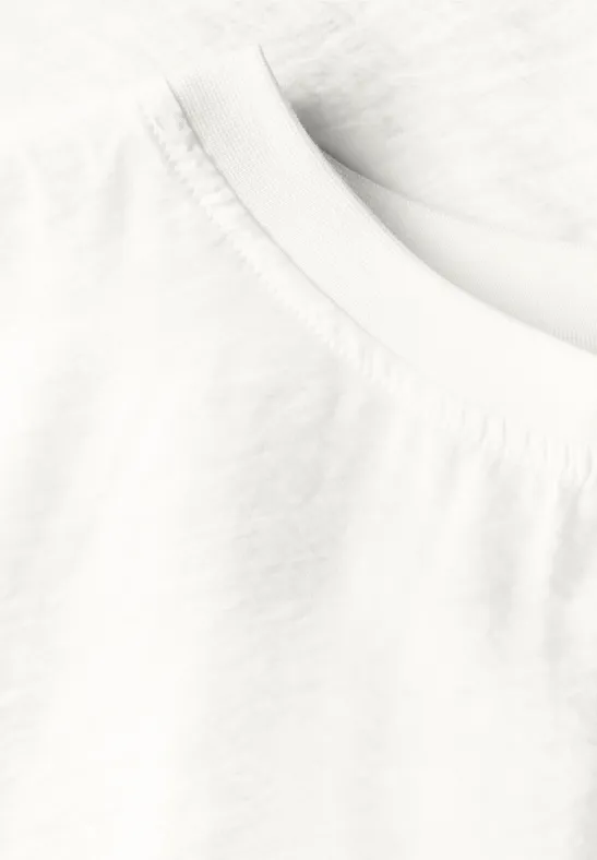 Bluzka koszulowa z delikatnym wzorem vanilla white