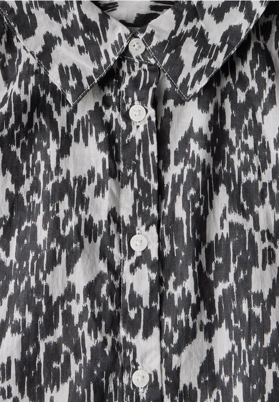 Bluse mit Minimal Print vanilla white