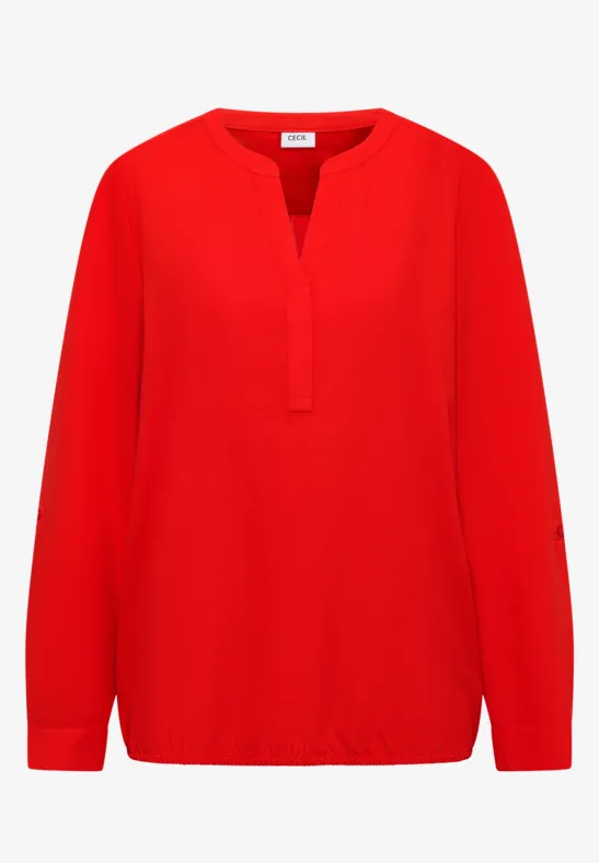 Bluse in Unifarbe pumpkin orange