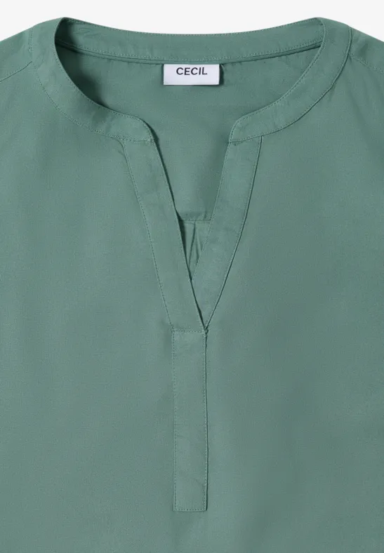 Bluse in Unifarbe jewel green