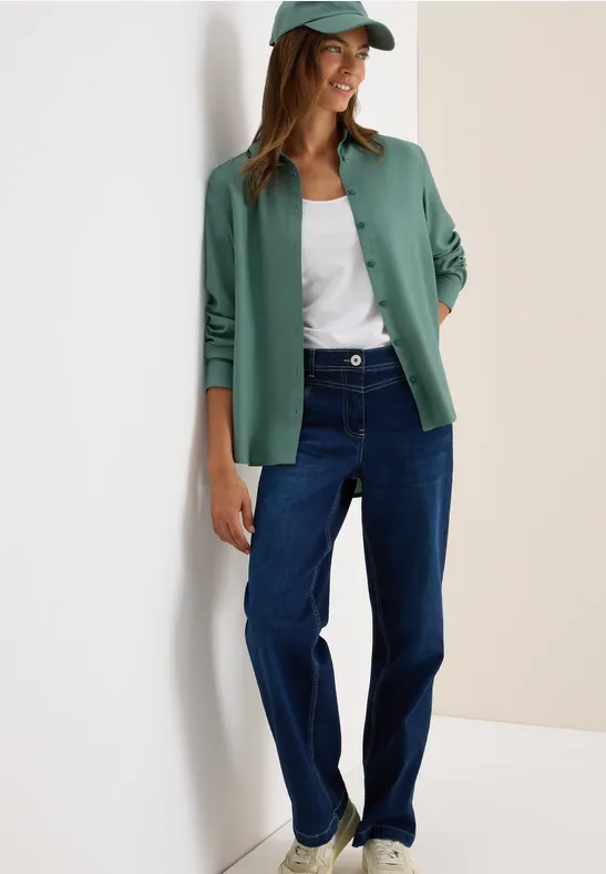 Chemisier en couleur unie jewel green