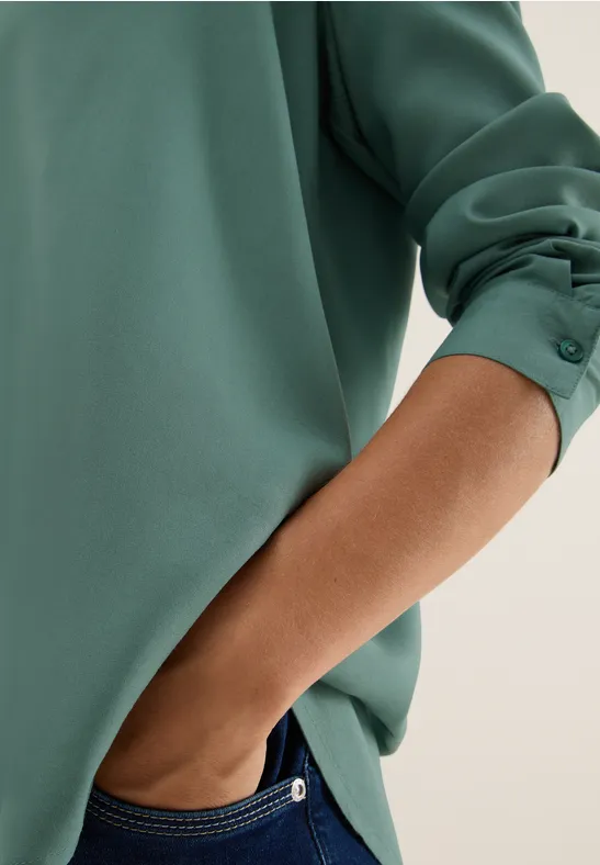 Chemisier en couleur unie jewel green