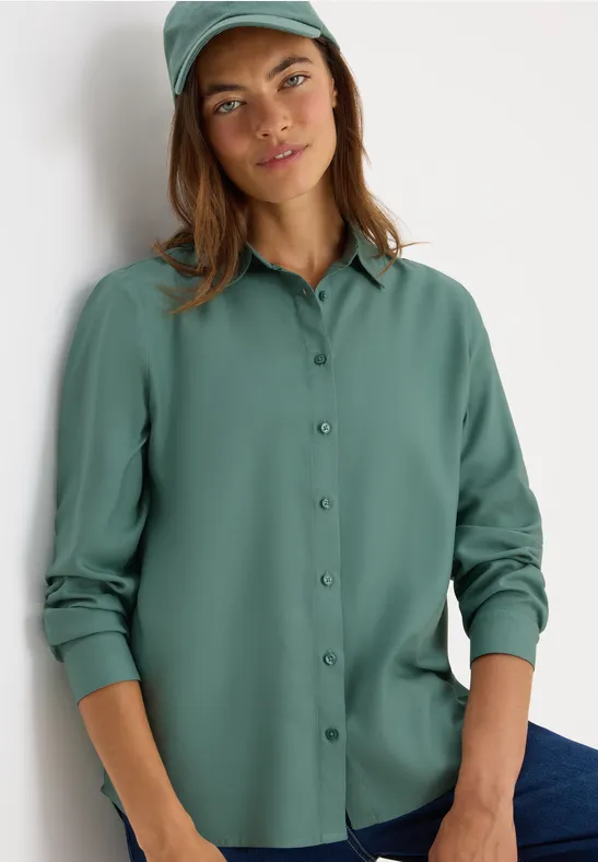 Chemisier en couleur unie jewel green