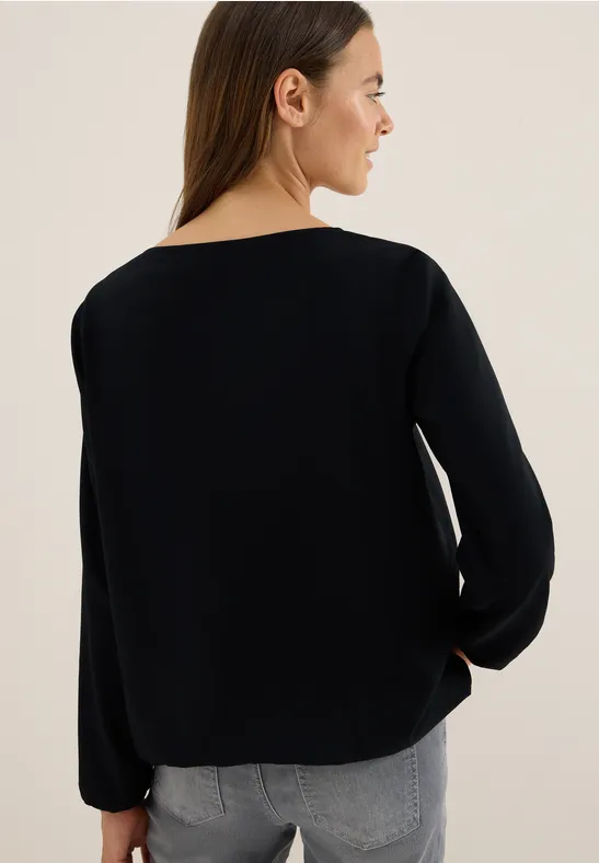 Blouse en couleur unie Black