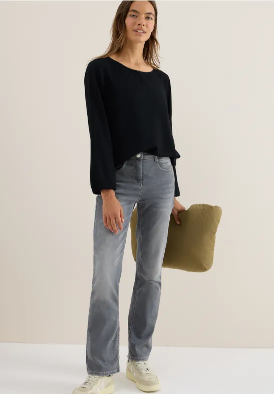 Blouse en couleur unie Black