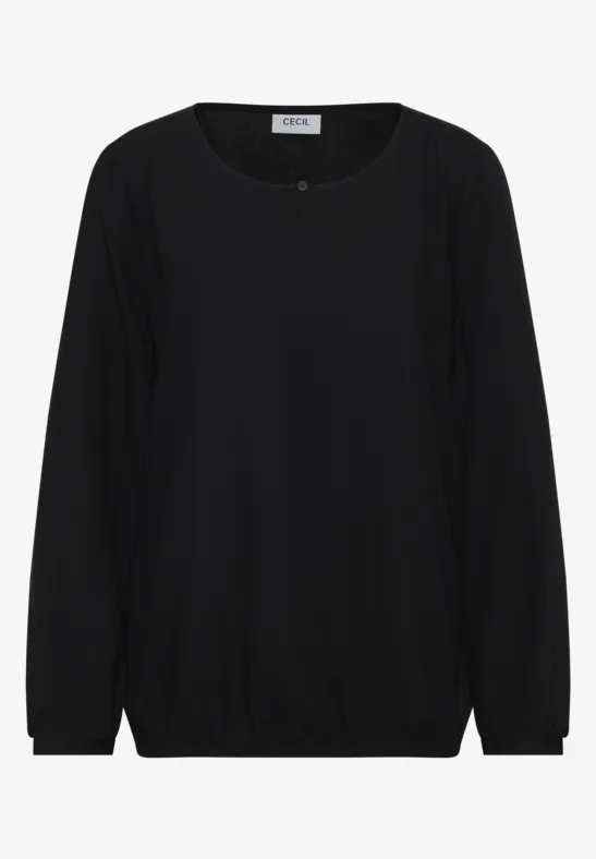 Blouse en couleur unie Black