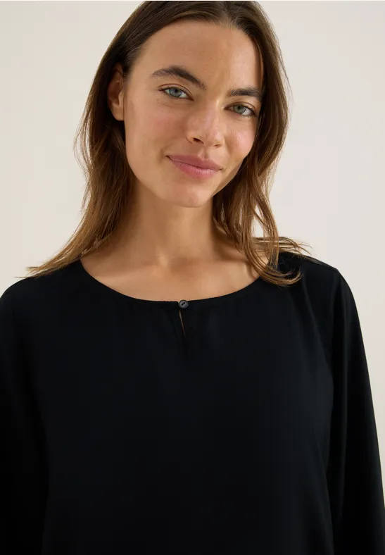 Blouse en couleur unie Black