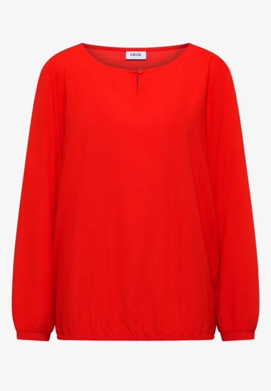 Bluse in Unifarbe pumpkin orange