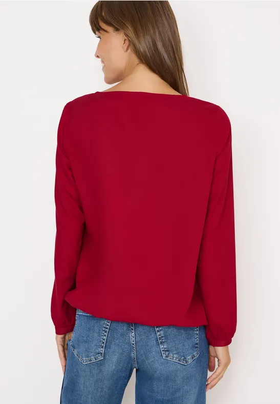 Bluse in Unifarbe beaujolais red