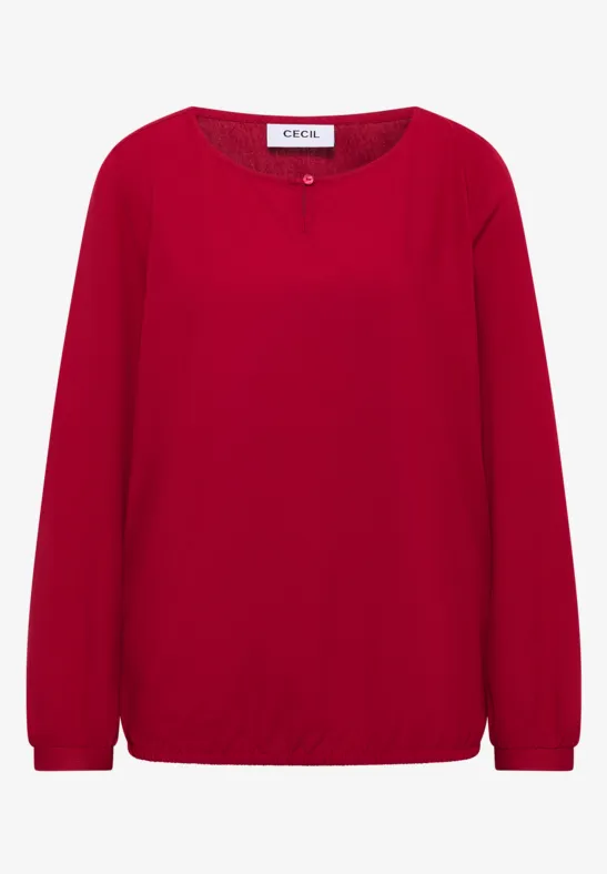 Bluse in Unifarbe beaujolais red