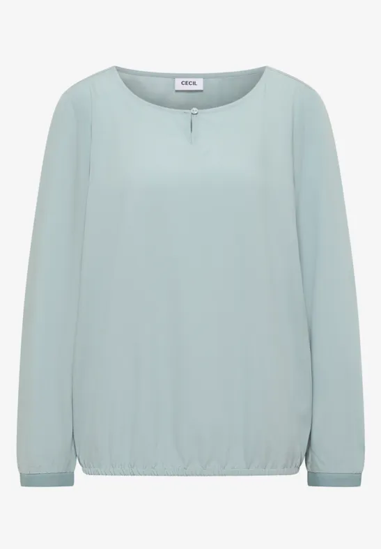 Bluse in Unifarbe light mint blue