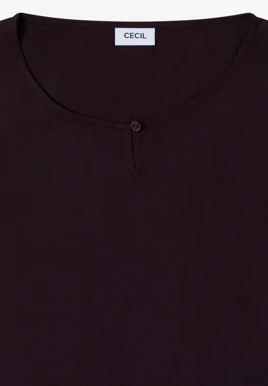 Bluse in Unifarbe eggplant red
